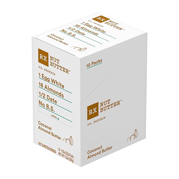 RX NUT BUTTER ALMOND BUTTER, COCONUT, DELICIOUS FLAVOR, 11.3OZ BOX (10 COUNT)