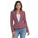 Hybrid & Company Women's Casual Work Office Elegant Open Front Premium Nylon Blazer Jacket