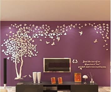 Rainbow Fox 3d Pareja Arbol Pegatina De Pared Enorme Arbol De