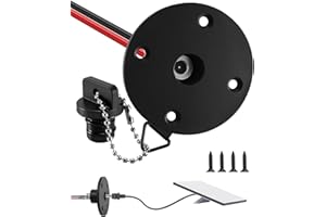 ZXWATC Starlink Mini RV DC Cable Panel Mount, DC Boost Adapter with Waterproof Cover, 5521 Port Round Panel Mount Power Adapter, Embedded Installation for RV, Camper, Boat, Dashboard