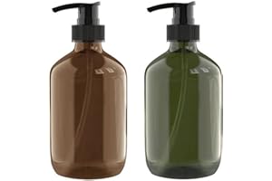 WANBAO 2 PCS 10 OZ Pump Bottle Plastic Pump Lotion Dispenser Empty Bottles Refillable Plastic Containers for Shampoo Lotion Body Wash, Creams, Moisturizer, Massage Oil, Multicolor