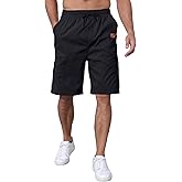 Men's Casual Jogger Shorts Elastic Waist Cargo Shorts Relaxed Fit SweatShorts Running Workout Sport Twill Shorts