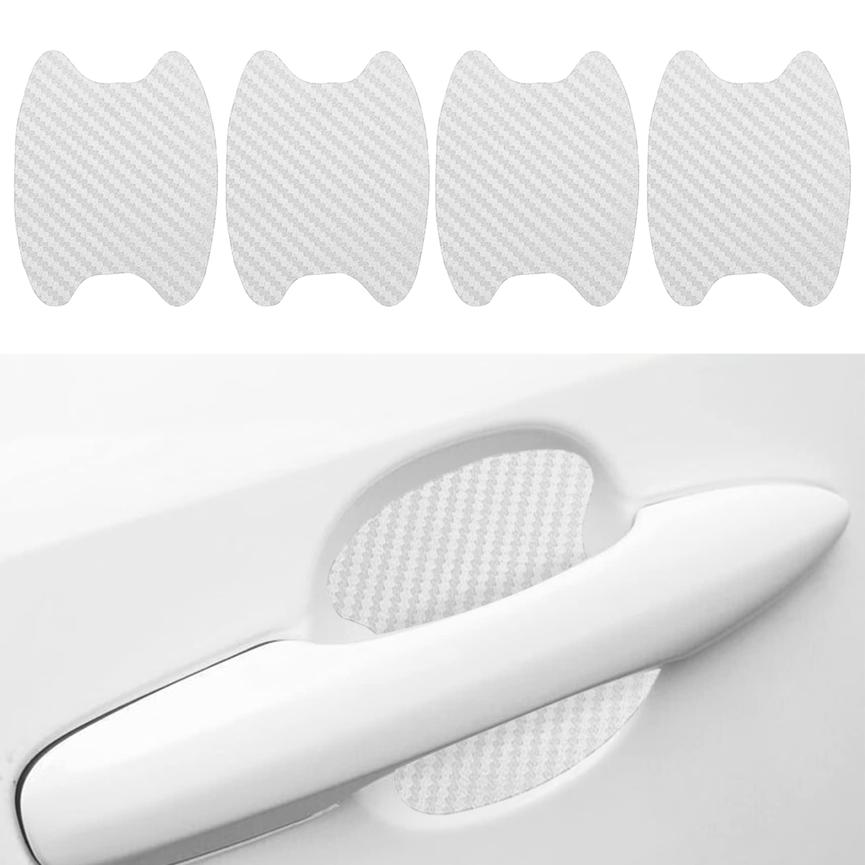 ASUBHA 4PCS Carbon Fiber Anti-Scratches Car Door