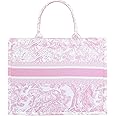 Fashion luxury tote bag cotton linen one shoulder handbag large capacity jacquard embroidery retro exquisite graffiti