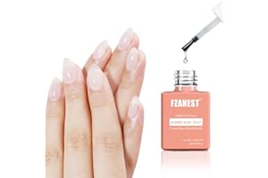 FZANEST Hema Free Rubber Base Builder Gel For Nails, Rubber Base Coat for Nail Strengthen Apex Building Extension Long Lasting Protect in A Bottle Soak Off UV LED Clear Gel Nail Polish