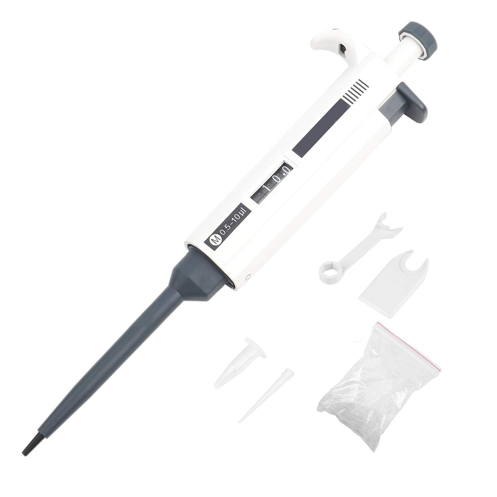 Kimiss Single Channel Variable Volume Pipette Lab Tool Manual Adjustable Micropipette Pipette 0.5~10ul