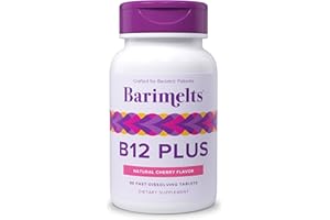 BariMelts Vitamin B12 Plus, 90 Fast-Dissolving Tablets (3-Month Supply), Sugar-Free Bariatric Vitamins for Women, Includes B12, B6, Folate and Biotin, Natural Cherry Flavor​