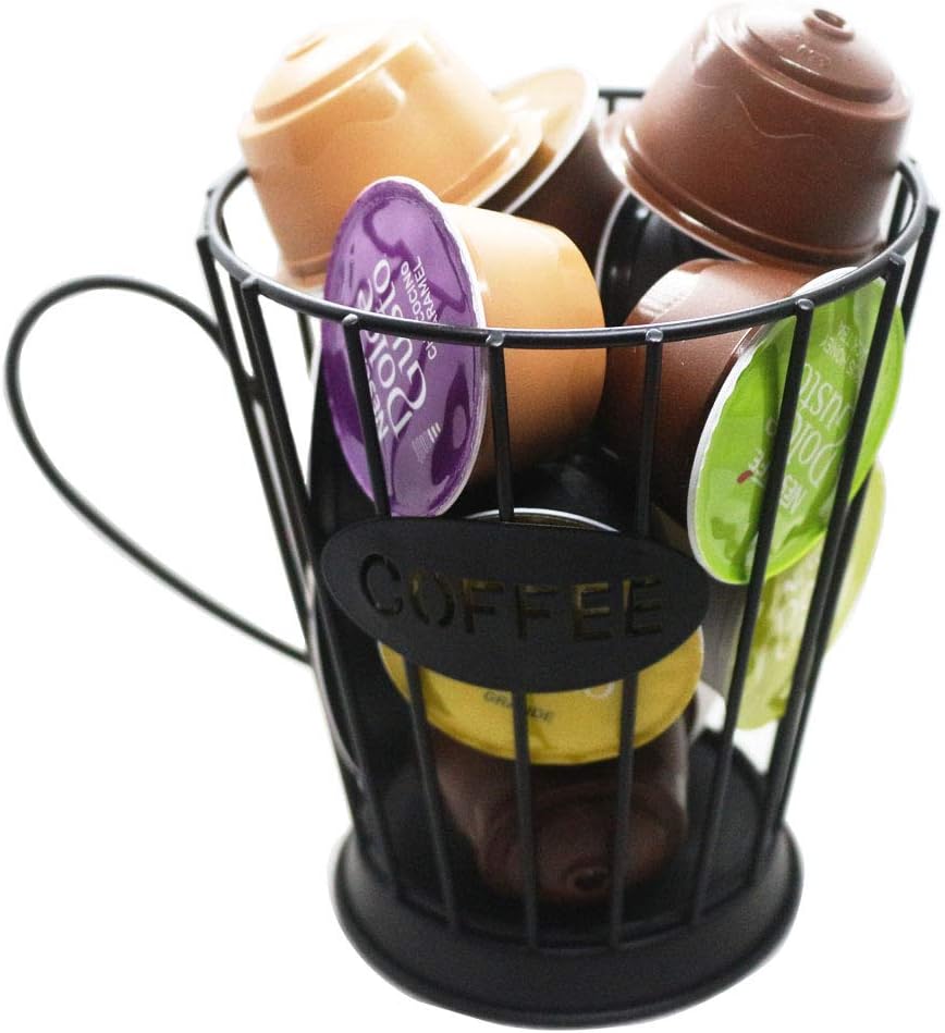 5.5" Coffee Pods Holder Storage Basket Espresso Coffee Pods Keeper Kitchen Counter Storage Holders for Capsules: Kitchen & Dining