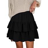 Berydress Ruffle Mini Skirts for Women 2025 High Waist Flowy Summer Vacation Casual Beach Boho Tiered Short Skirt