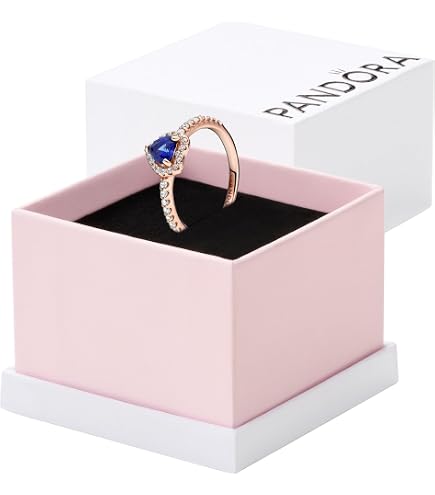 Amazon.com: PANDORA Elevated Heart Ring 7 | 14k Rose Gold Plating