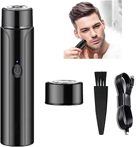 Amazon.com: Mini afeitadora eléctrica portátil – Maquinilla de afeitar  eléctrica recargable por USB, mini maquinilla de afeitar de bolsillo para  hombres, uso en húmedo y seco, afeitadora rotativa para hombre para viajero  (
