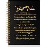 PUVOXHO Best Team 160 Blank Pages Spiral Notebook, Teamwork Gifts for Staff, Employee Thank You Gifts, Dream Team Gifts for Colleagues, Team Member Gifts, Appreciation Gifts for Coworker Colleagues