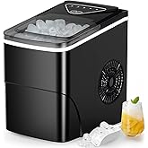 Totnz Countertop Ice Maker Machine, 26lbs in 24Hrs, 9 Ice Cubes Ready in 6 Mins, Auto-Cleaning Portable Ice Maker with Basket and Scoop, for Home/Kitchen/Camping/RV