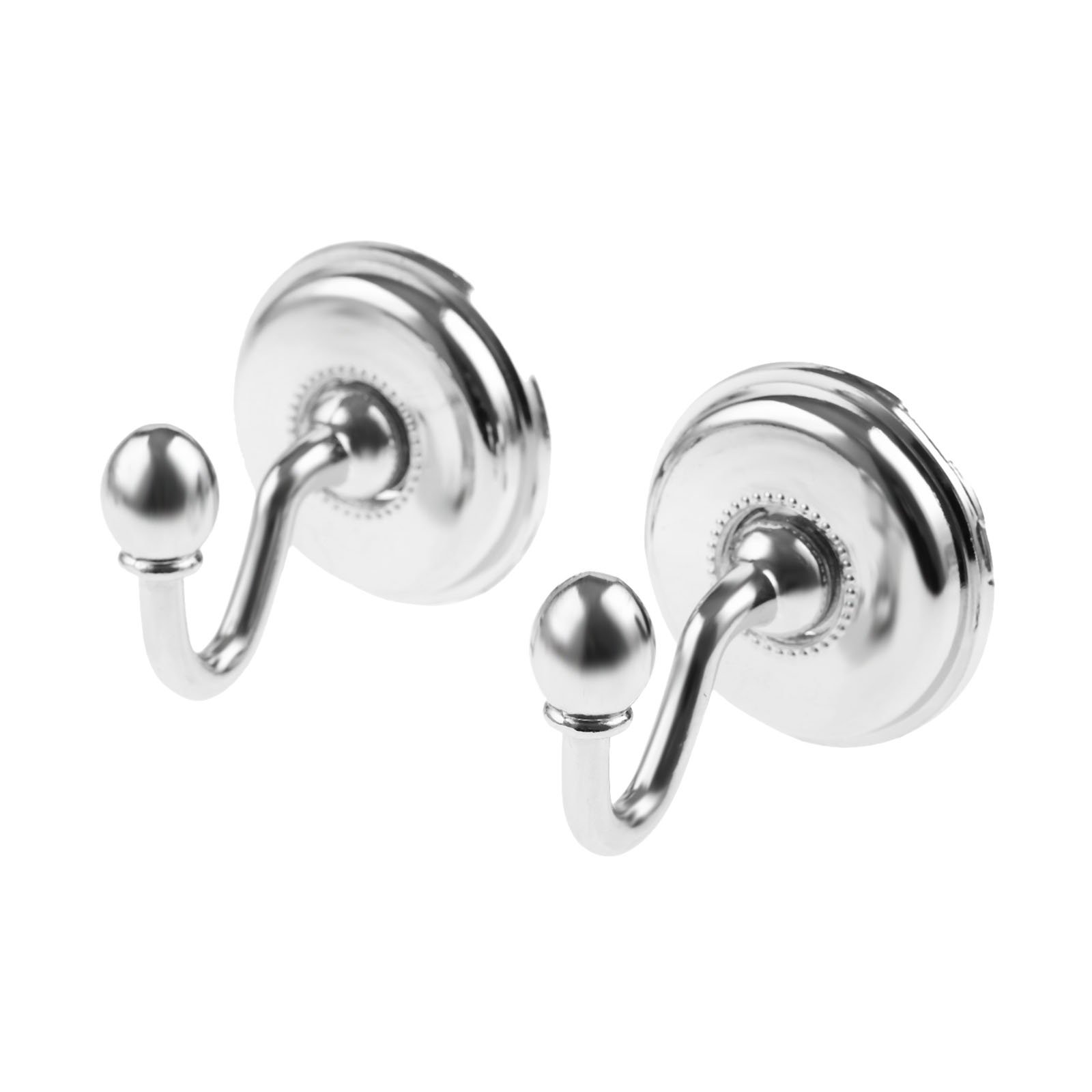 Hicello 2PCS Silver Curtain Tie Backs Hooks, Wall Hooks for Window Drapery Tieback Tassel, Vintage Alloy Pommel Curtain Holdbacks with Screws, Door Wall Hat Coat Hangers Room Decor