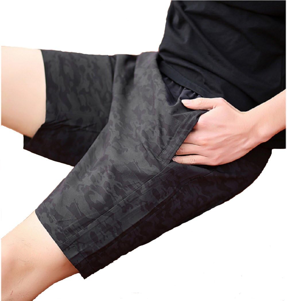 karmary Mens Shorts Casual Athletic with Pocket Loose Workout Running Shorts Elastic Waist Breathable