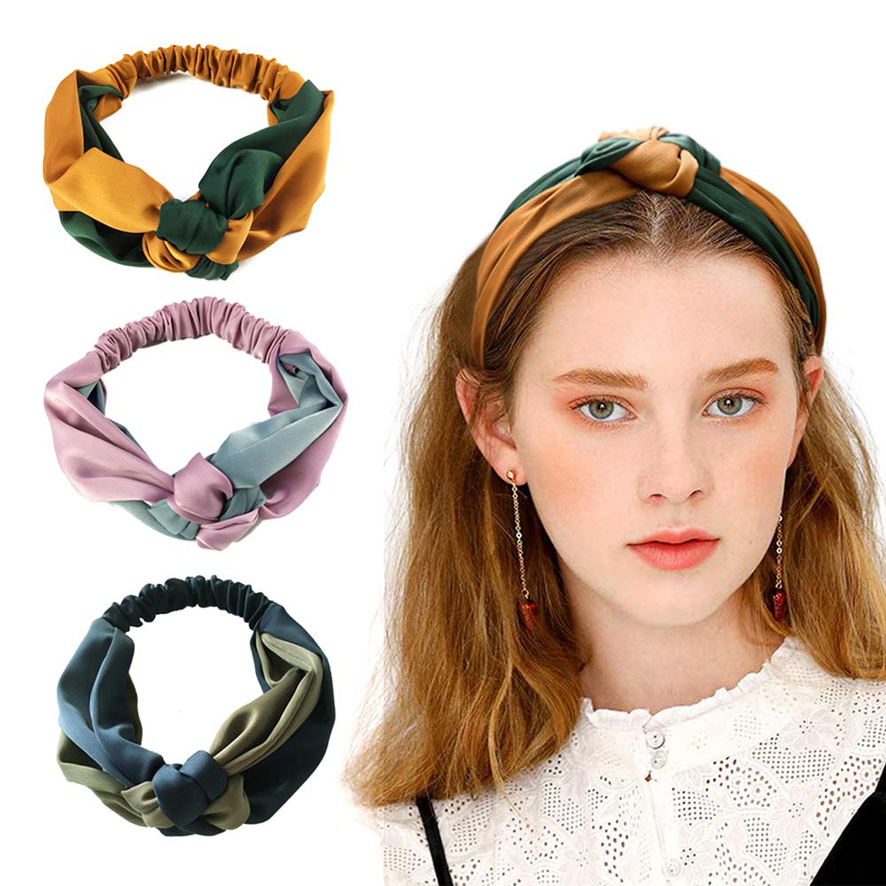 Headbands for Women’s Vintage Cross Elastic Head Wrap Twisted Hair Band Hair Accessories for Fashion and Sport : Beauty