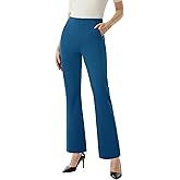 AFITNE Women’s Yoga Dress Pants High Waisted Stretchy Straight Leg Business Casual Pants with Pockets Pull On Work Slacks