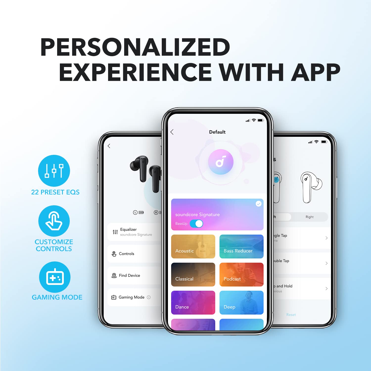 Soundcore by Anker P20i True Wireless Earbuds, 10mm Drivers with Big Bass, Bluetooth 5.3, 30H Long Playtime, Water-Resistant, 2 Mics for AI Clear Calls, 22 Preset EQs, Customization (White)