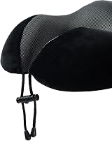Makimoo Memory Foam Travel Pillow Neck Support 360 Comfort Black view 5