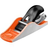 JORGENSEN No.102 Wood Planer, Low Angle Block Plane for Woodworking | Small Hand Planer for Detail Trimming, Wood Planing, Craft - Professional Ductile Iron Body, Adjustable Cutting Depth