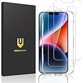 UNBREAKcable 2-Pack Screen Protector for iPhone 16e/13/13 Pro/14, Double Shatterproof Tempered Glass [Easy Installation] [9H Hardness] [99.99% HD] [Case Friendly] for Apple 13 Pro/13/14/16e 6.1 inch