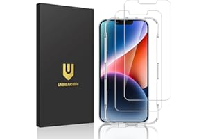 UNBREAKcable 2-Pack Screen Protector for iPhone 16e/13/13 Pro/14, Double Shatterproof Tempered Glass [Easy Installation] [9H Hardness] [99.99% HD] [Case Friendly] for Apple 13 Pro/13/14/16e 6.1 inch