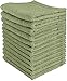 Utopia Towels 12 Pack Premium Wash Cloths Set, 12 by 12 Inches, 100% Cotton Ring Spun, Highly Absorbent and Soft Feel Essential Washcloths for Bathroom, Spa, Gym, and Face, Sage Green