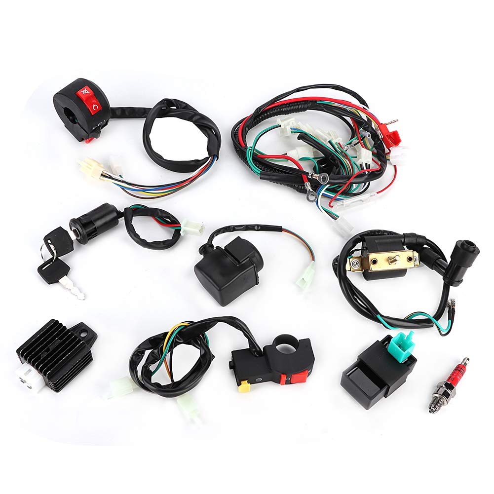 Aramox Voltage regulator,Wiring Harness Solenoid Coil Rectifier CDI Kit Controller rectifier Fits for ATV Quad Bike
