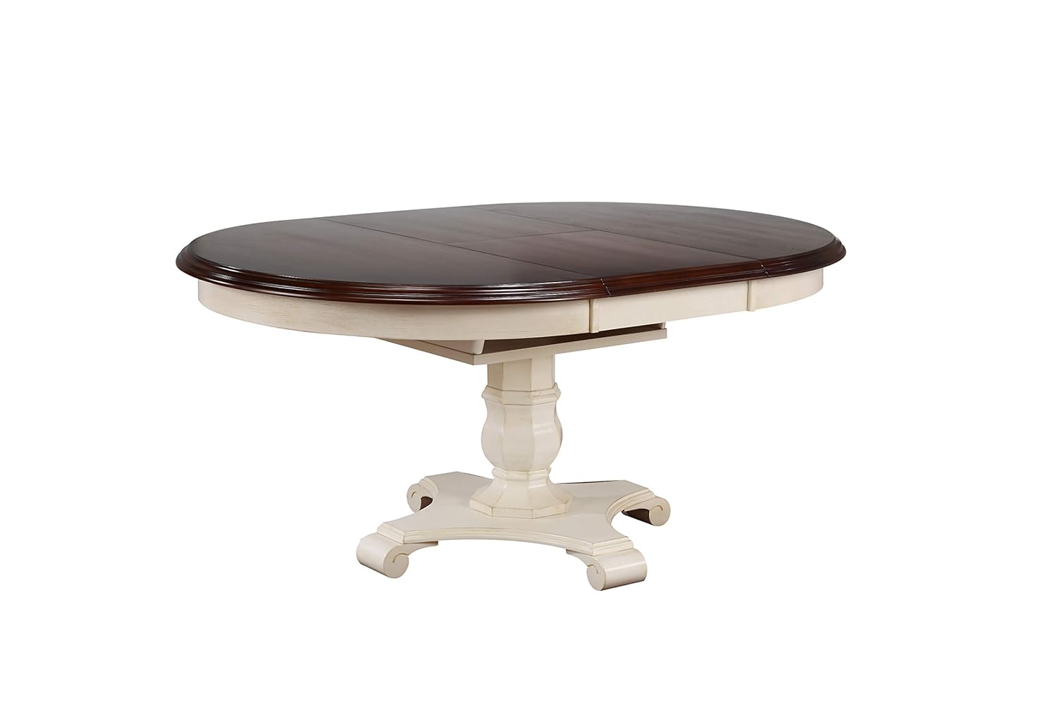 Sunset Trading Andrews Dining Table, Antique White and Distressed Chestnut