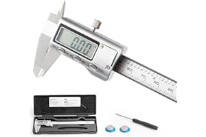 SCITOOLS All-Metal Digital Caliper 0-8" Measuring Tool, Micrometer Caliper with Auto-Off Feature, Interchangeable Between inches and millimeters for DIY/Household and 3D Printing