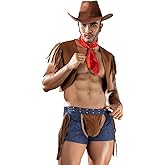 NOROYOY Men's Lingerie cosplay Cowboy Boy Sexy Underwear police Costume Lingerie Pajamas Uniform bar Nightclub Stage Performance party