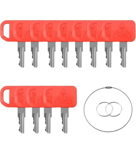 1 John Deere Ignition Key Fits Loaders Tractors Backhoes With Logo AR51481 USA E - Foto 12