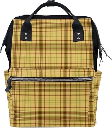 plaid diaper bag