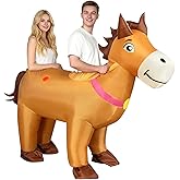 TUSAUW Valentine's Day Couples Inflatable Horse Costume Adult, Ride On Horse Costumes, Blow Up Horse Costume, Couples Costumes 2025 for Valentine's Day Men Women Cosplay Party