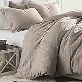 KimLuxz Tan Comforter Queen Size, 3 Piece Dark Khaki Soft Modern Bedding Set, Lightweight Taupe All Season Microfiber Down Alternative Bed Comforter with 2 Pillow Shams for Women Men