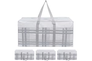 UL Source Moving Tote Bags Heavy Duty 4PACKS Tote Space Saver Bags Extra Large Closet Organization Storage Bags Storage Bins for Christmas Decorations Storage,Blanket, Moving Supplies,Clothes Storage