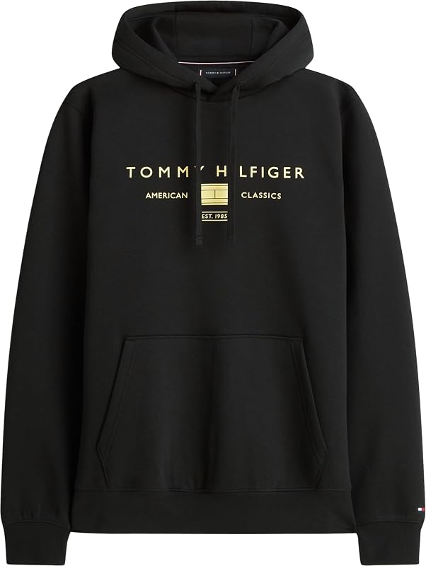 Herren Hoodie Brand Love mit Bauchtasche, Schwarz (Black), L — Foto 6 von 6