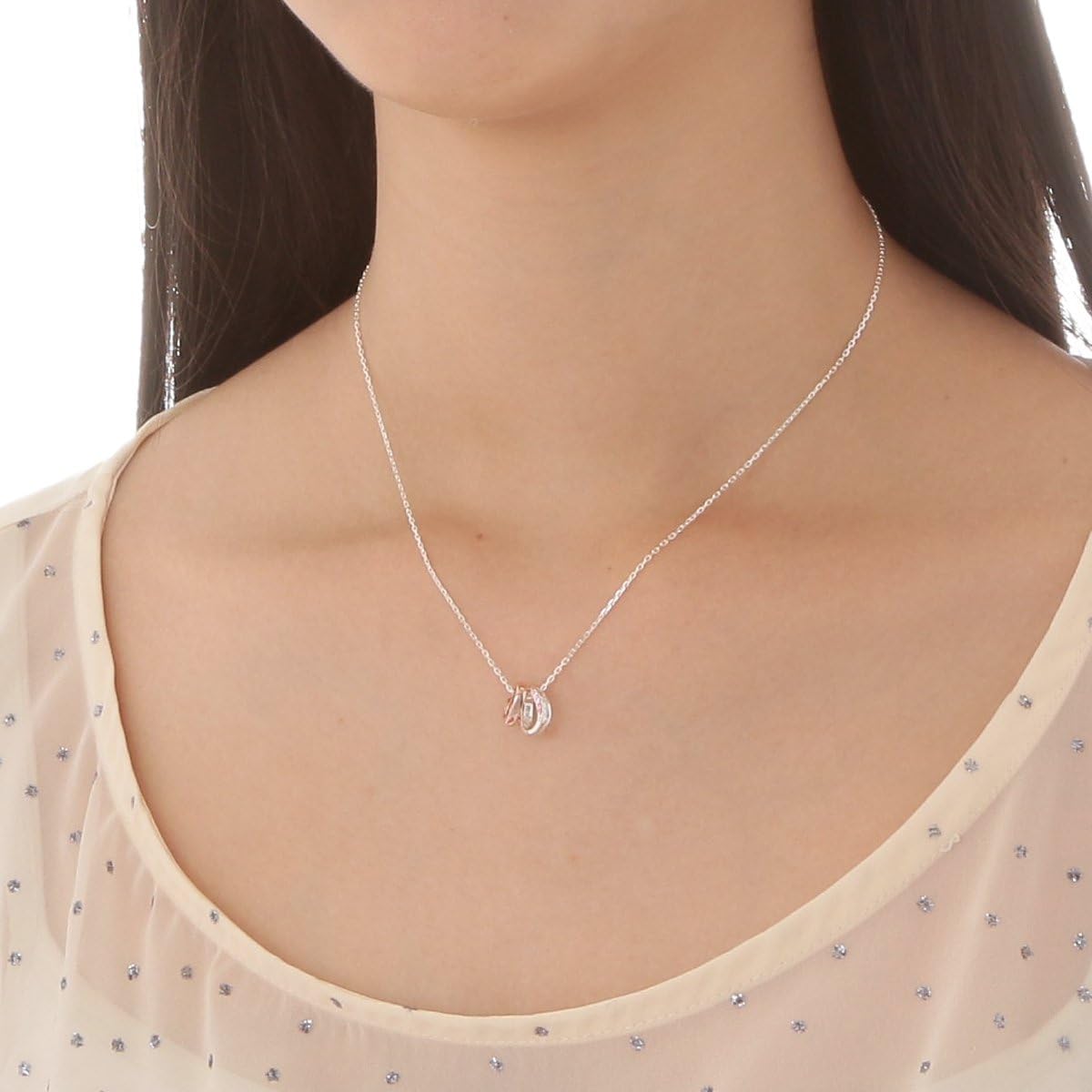 Amazon ザ キッス The Kiss ディズニー コレクション 隠れミッキー シルバー ペアネックレスセット 2個セット 男女ペア カップル お揃い クリスマス 記念日 誕生日 プロポーズ ラッピング袋 Box付 Di Sn19dm 1840dm ネックレス 通販