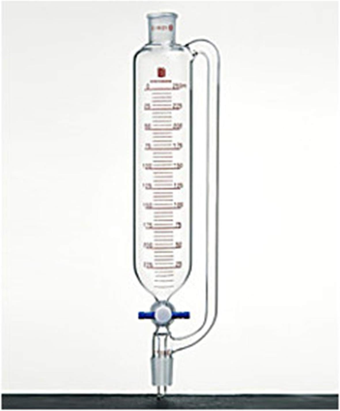 Kemtech America F621460 Synthware Addition Funnel, Pressure Equalizing, PTFE Stopcock, 60 ml, Top Joint 14/20 Outer, Bottom Joint 14/20 Inner, Stopcock Bore 2mm
