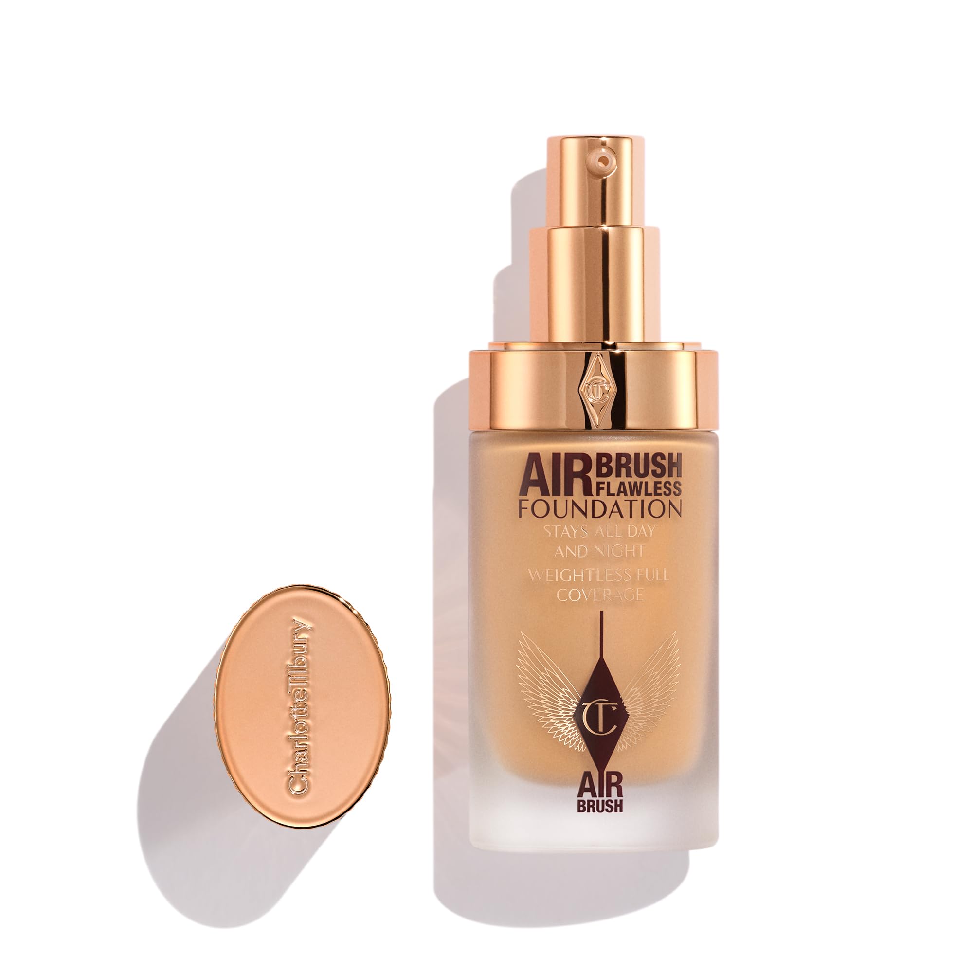 Photo 1 of Charlotte Tilbury Airbrush Flawless Matte Foundation - Full Coverage Liquid Makeup with a Natural-Matte Finish - Smoothes & Blurs Pores - Waterproof & Transfer Resistant - 8 Neutral