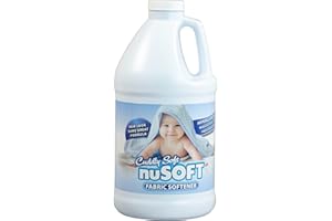 NuSoft 64 fl oz Ultra Concentrated Hypoallergenic Fabric Softener - Enhanced Softness & Freshness, Reduces Wrinkles & Static Cling, Safe on Colors & Delicates, Great for Delicate Skin (419690)
