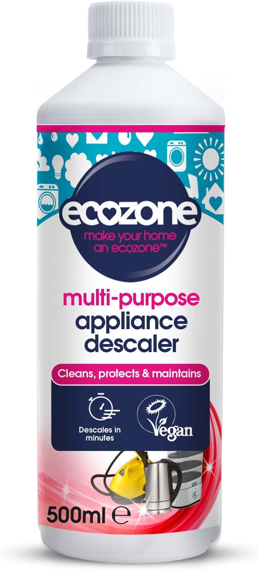 EcoZone Multi-Purpose Appliance Descaler 500ml - Kettles, Irons, Dishwashers