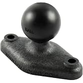 RAM MOUNTS Diamond Ball Adapter Plate with AMPS Pattern, B Size 1" Ball | High-strength composite adapter for device holders and AMPS-compatible mounting systems