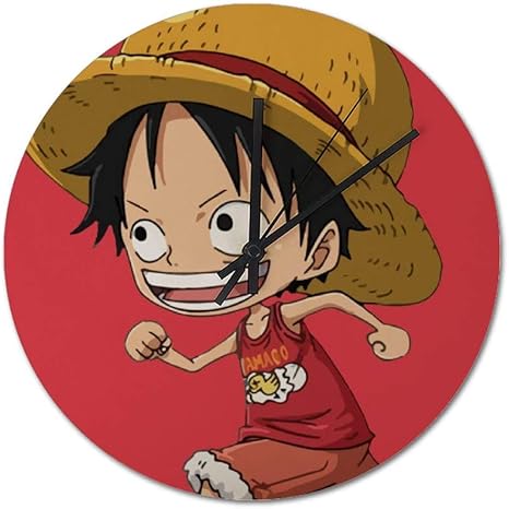 Amazon ワンピースルフィコミックwooden Wall Clock Without Scale 60 60cm壁掛け時計 連続秒針 サイレント 天然木 静音 円形 アラビア数字 電池式 部屋装飾 プレゼント インテリア ドーム型 アナログ アート ブラック数字 掛時計 大数字 見やすい 置き時計 掛け時計