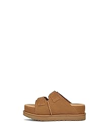 UGG Women's GOLDENSTAR HI Slide Sandal, Chestnut, 11