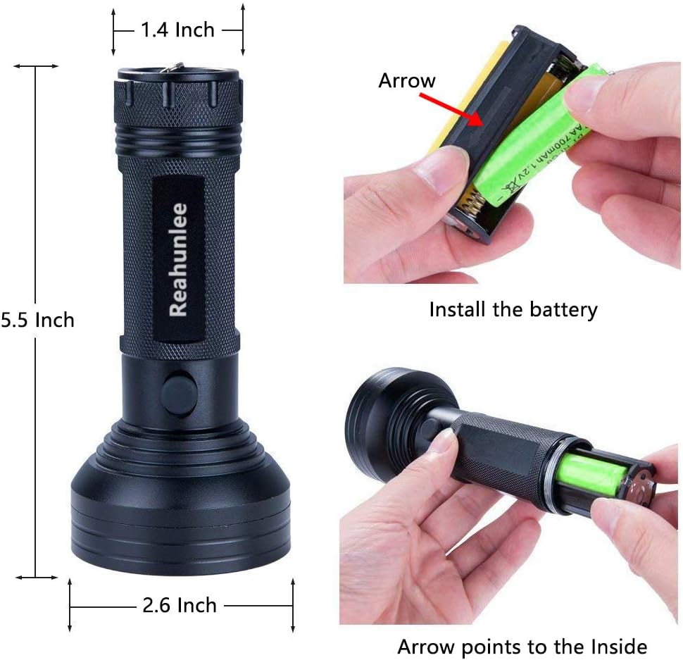 REALHUNLEE Auto Air Conditioner Leak Detector Tool Flashlight Oil AC Dye Leak Test Detection Kit Pro 68 LED Flashlight with UV Protective Glasses: Automotive