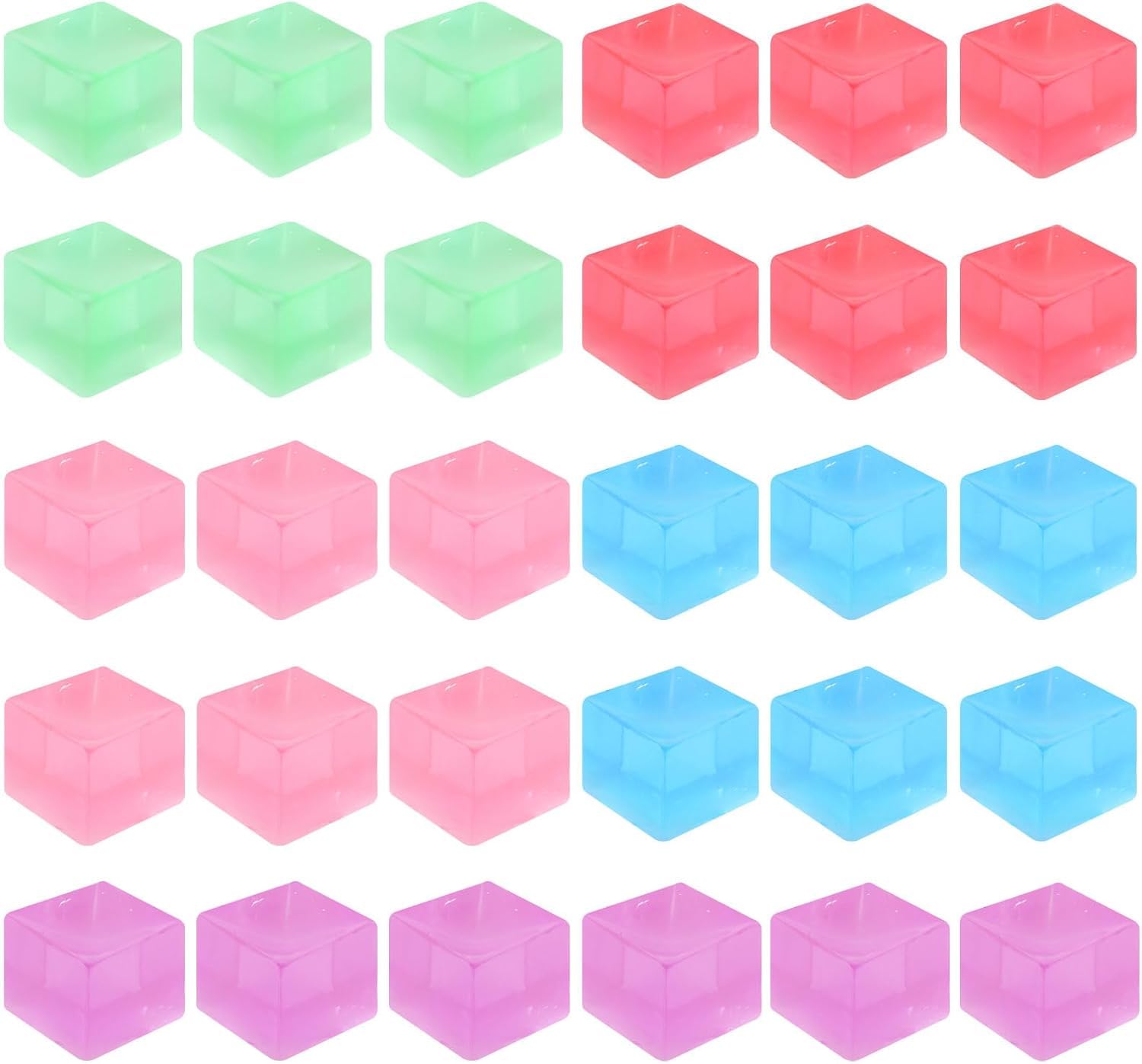 Photo 1 of 20 Pcs Stress Balls Fidget Toys, Ice Cube Sensory Squishy Fidget Toys Square Squeeze Balls for Adults Kids Anxiety Stress Relief, Classroom Prizes, Birthday Gifts Party Favors