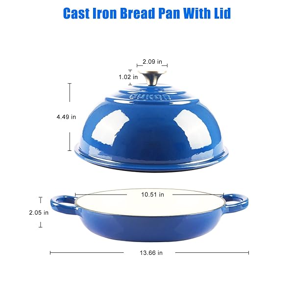 CUKOR 7QT DUTCH OVEN POT WITH LID, ENAMELED CAST IRON DUTCH OVEN FOR BREAD BAKING, NON-STICK BREAD POT FOR OVEN/STOVETOP (ROAST, BRAISING, STEWING, SOUPS)