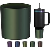 WUQID Higher Silicone Boot Compatible with Stanley Quencher H2.0 20/30/40oz | Tumbler Cups Anti-Slip &amp; Anti-Scratch Soft Water Bottle Bottom Sleeve Cover Protector for IceFlow Flip 20/30oz, BPA Free