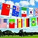 Siepasa 100 Countries Flags 82ft International Flags Bunting Banner for Party Decorations,Olympics,Grand Opening,Bar,Sports Clubs,School Events,Cultural Studies and More
